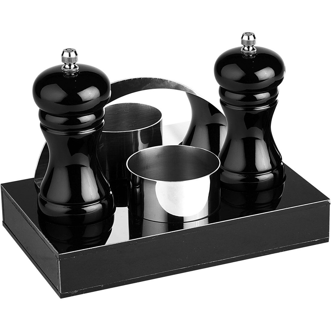 MENAJ SET 4'LÜ 20*12*H3 CM KIRMIZI-SİYAH BEYAZ SİYAH