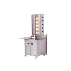 DUVARA MONTE DÖNER MAKİNESİ GAZLI-5 RADYANLI-HAREKETLİ-ALT ARABALI LPG