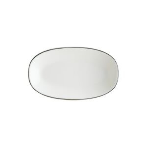 RETRO BLACK GOURMET OVAL KAYIK TABAK 19*11 CM