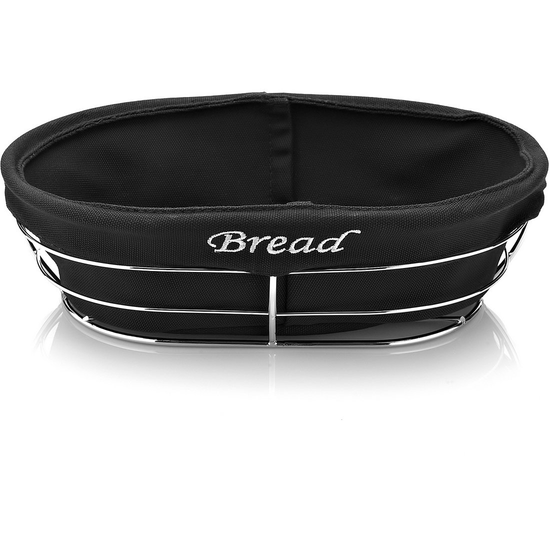 SİYAH BEZLİ OVAL EKMEK SEPETİ 26*17*6,5 CM