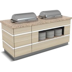 GALATA SICAK SERVİS ÜNİTESİ REŞOLU 3X1/1 CHAFİNG DİSH 2400*900*900/1550