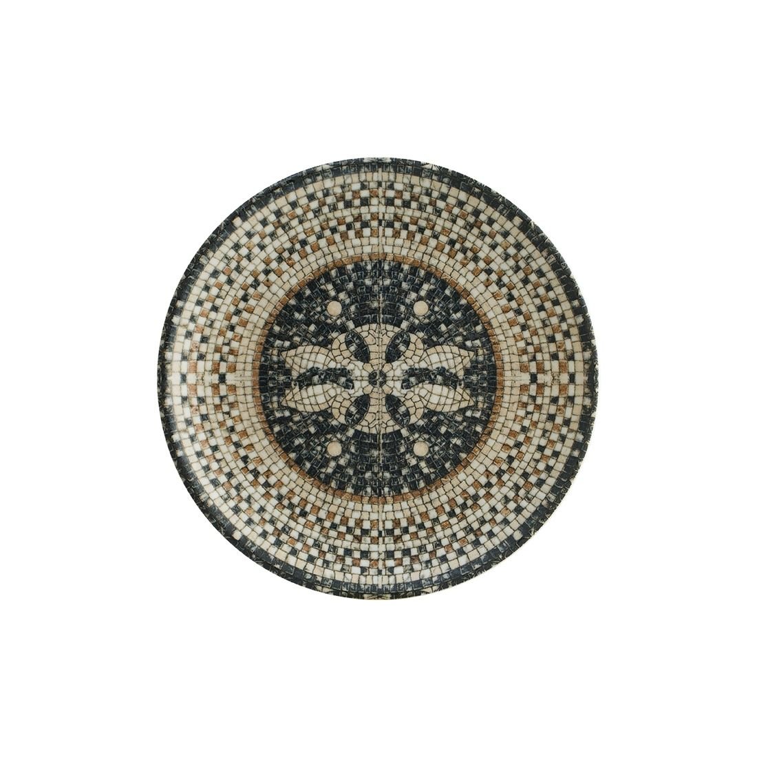 MEZOPOTAMYA MOZAİK SİYAH GOURMET DÜZ TABAK 17 CM