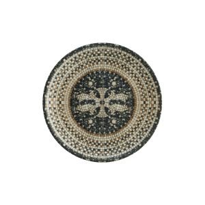 MEZOPOTAMYA MOZAİK SİYAH GOURMET DÜZ TABAK 17 CM