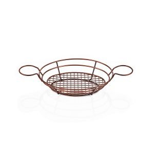 OVAL SUNUM SEPETİ ORTA 28*20CM - RUSTİK BAKIR