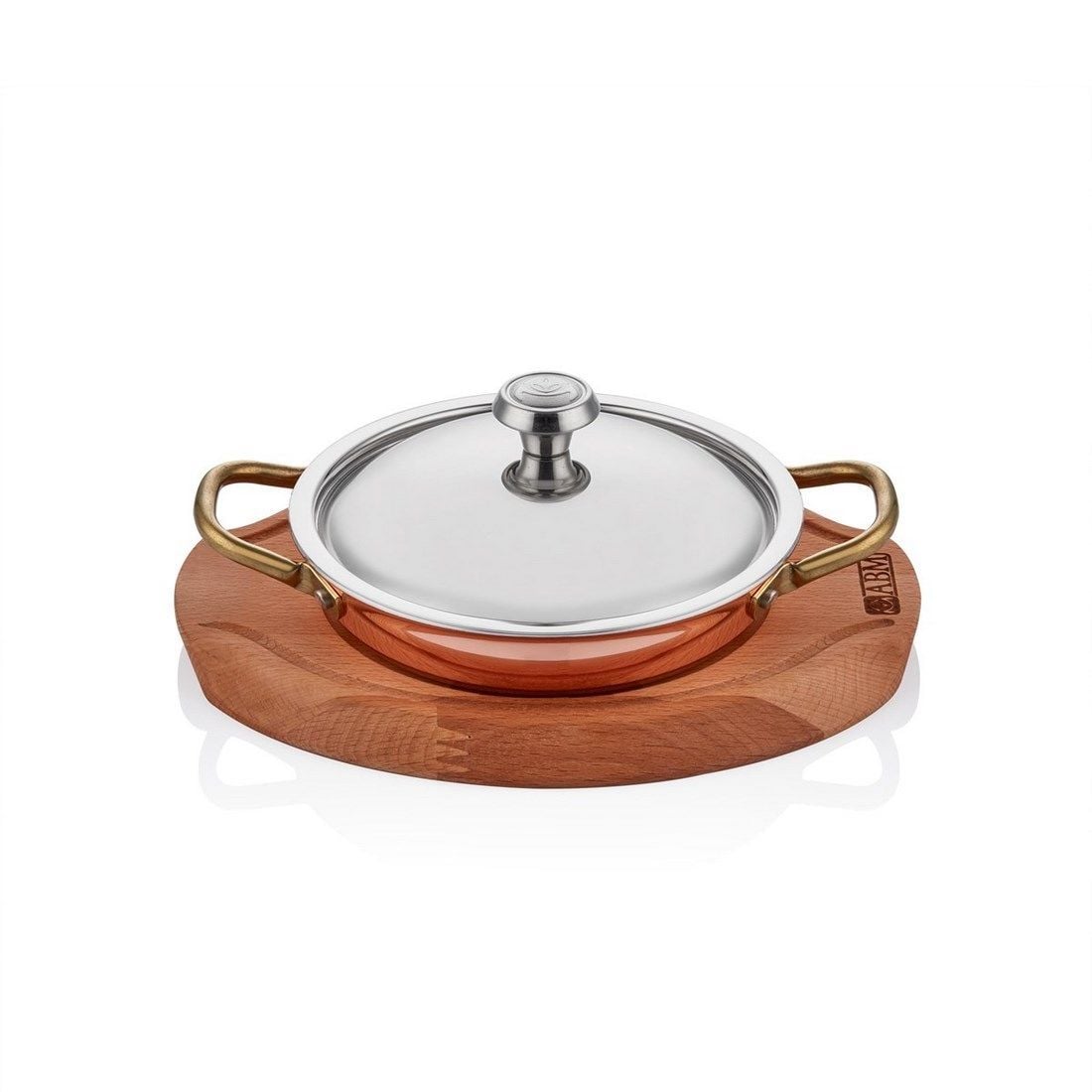 MM BAKIR YUMURTA SAHANI 14CM + NİHALE + KAPAK