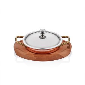 MM BAKIR YUMURTA SAHANI 14CM + NİHALE + KAPAK