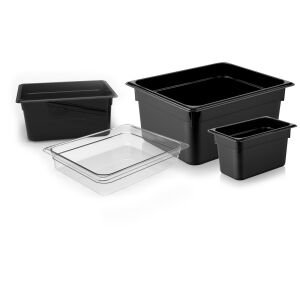 POLİKARBONAT SİYAH GASTRONOM KÜVET 1/6 150 MM