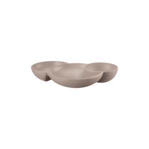GUZZINI TIERRA 3LÜ ÇEREZLİK BOZ KAHVERENGİ 29,5*21,4*5,2 CM