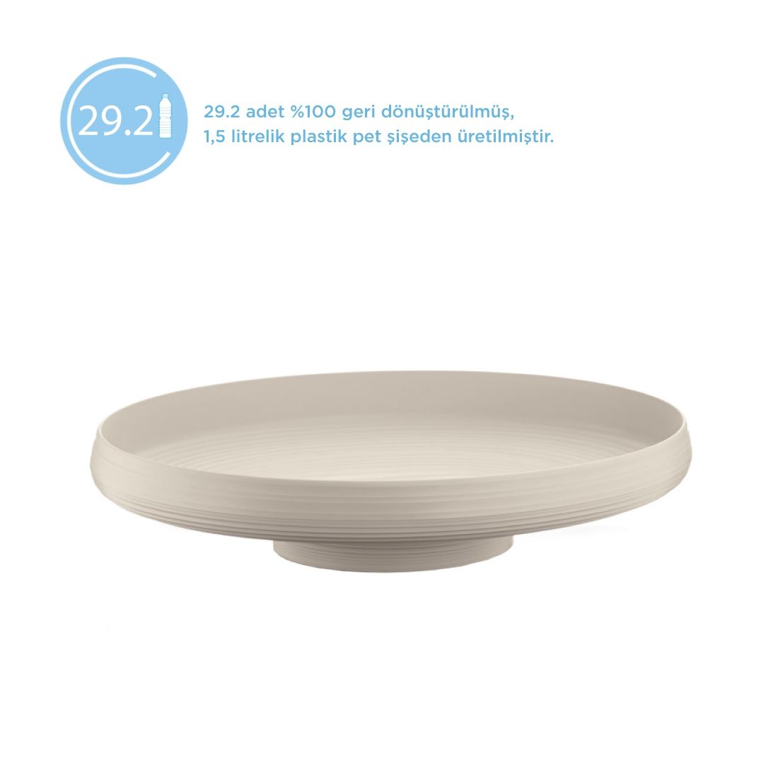 GUZZINI TIERRA MEYVE TABAĞI BEJ 42*30*8,9 CM