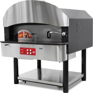 PİZZA FIRINI DÖNER TABANLI GAZLI-ODUN HAZNELİ LPG