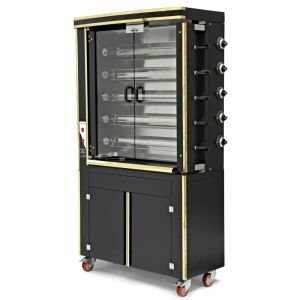 PİLİÇ KİZARTMA MAKİNESİ - GAZLI, DOLAPLI,STATİK BOYALI-GOLD SACLI