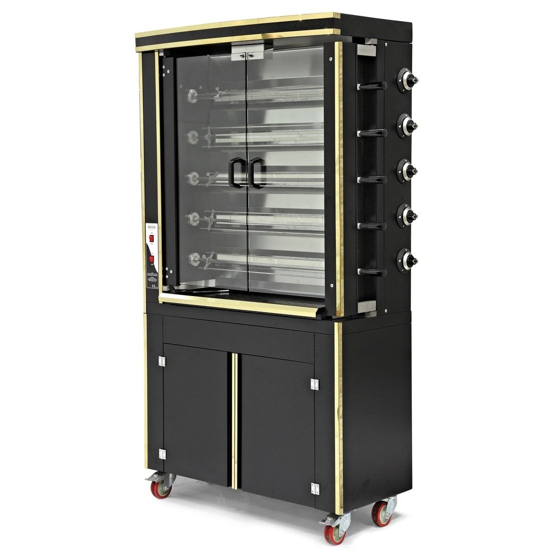 PİLİÇ KİZARTMA MAKİNESİ - GAZLİ, DOLAPLI,STATİK BOYALI-GOLD SACLI NG
