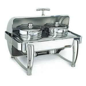 CHAFING DISH DELÜX ROLL TOP ÇİFT ÇORBALIK 2*4,5 LT JELLİ