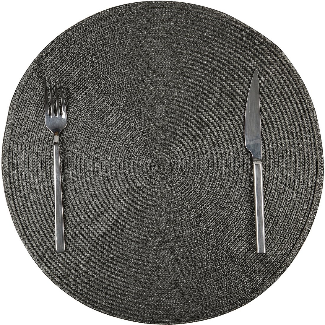 AMERİKAN SERVİS YUVARLAK PVC SİYAH 38 CM