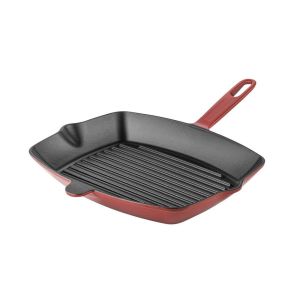 CASTE IZGARA TAVA DİKDÖRTGEN KIRMIZI 32 CM
